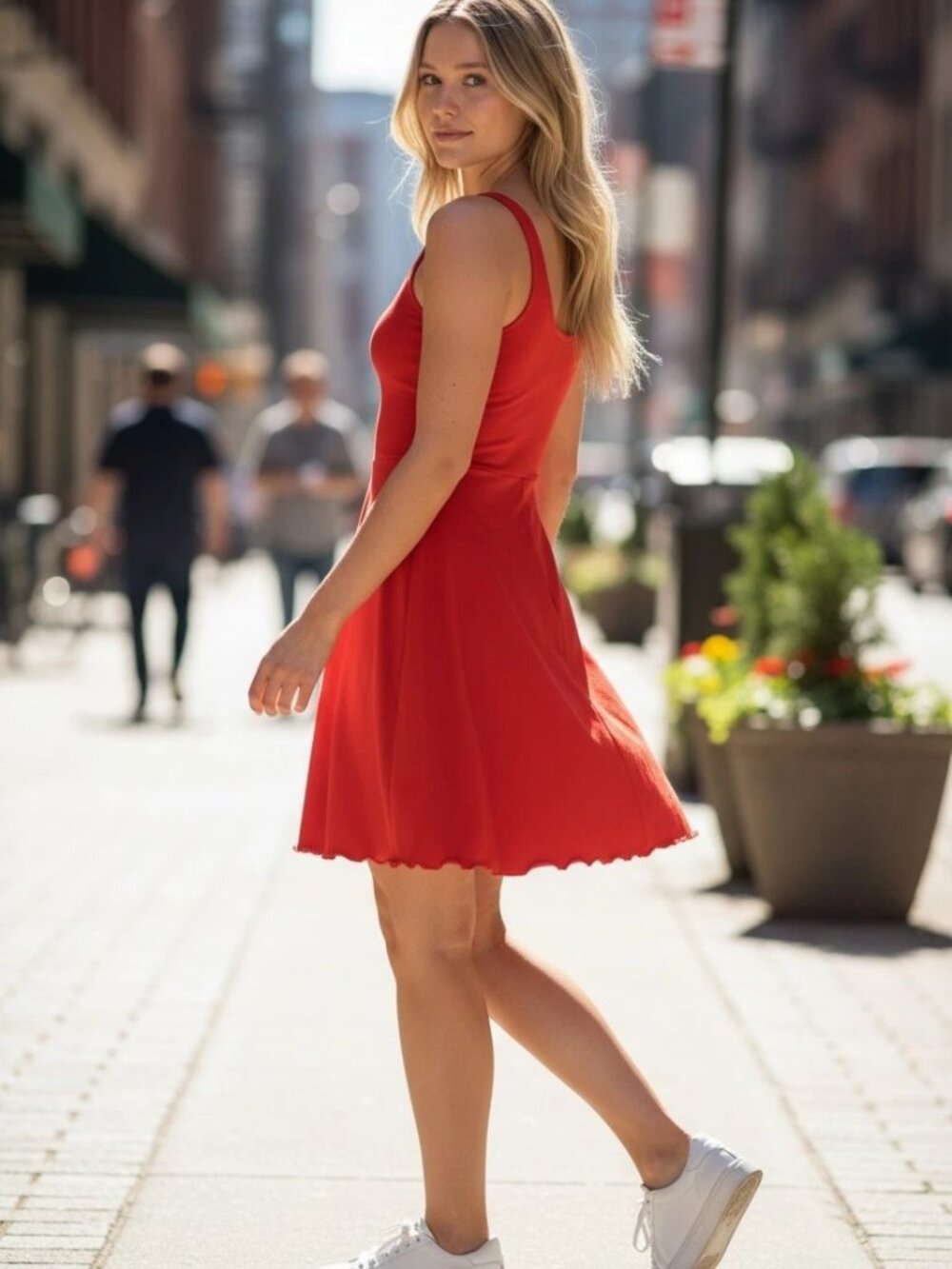 A New Day Sleeveless Red Dress Size Small Y2k Casual Going Out Relaxation. Flaws - Picture 2 of 10